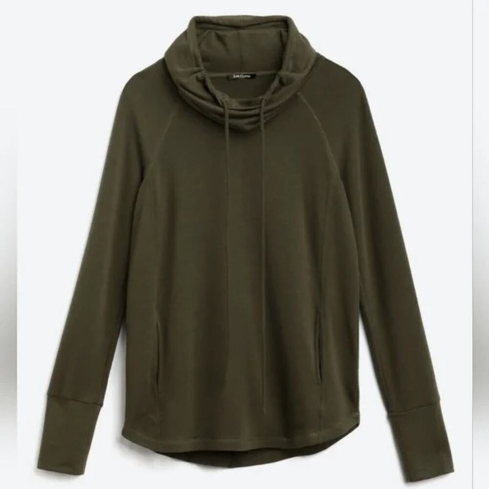 Pink Clover Shenaya Hunter Green Cowl Neck Sweater Size Small